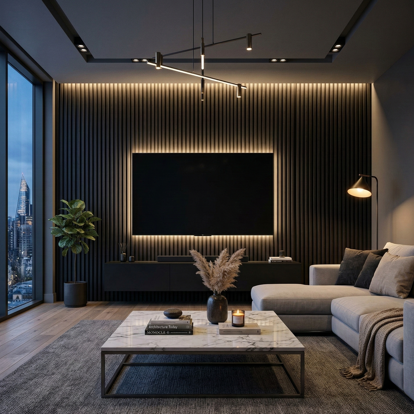 Premium Acoustic Slat Wall Panel – 270 × 110 cm - Aeki