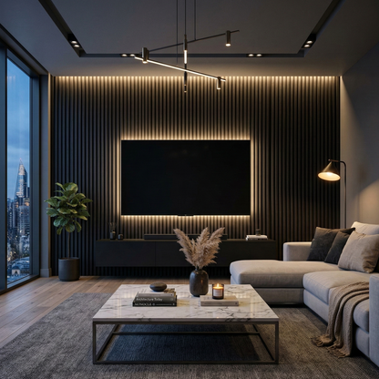 Premium Acoustic Slat Wall Panel – 270 × 110 cm - Aeki